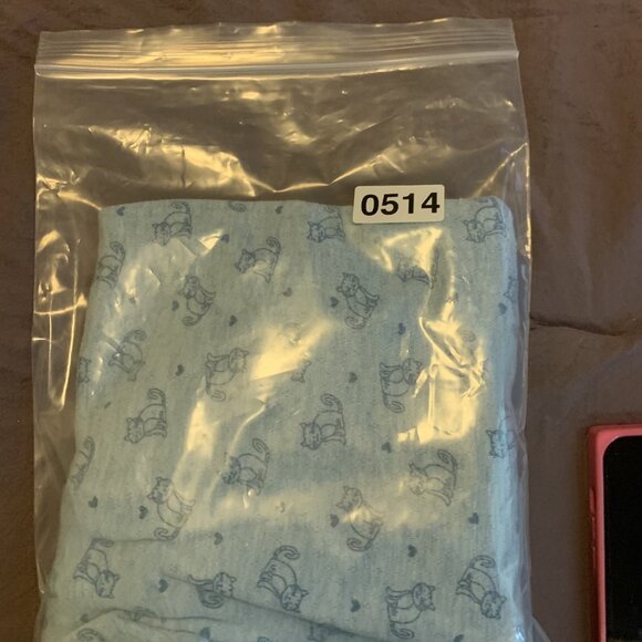 Croft & Barrow Womens Medium Pajama Light Blue Kitty Cat Long Sleeve - Picture 8 of 8